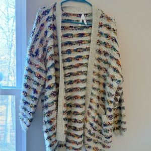 Multicolor Striped Women's Cardigan
